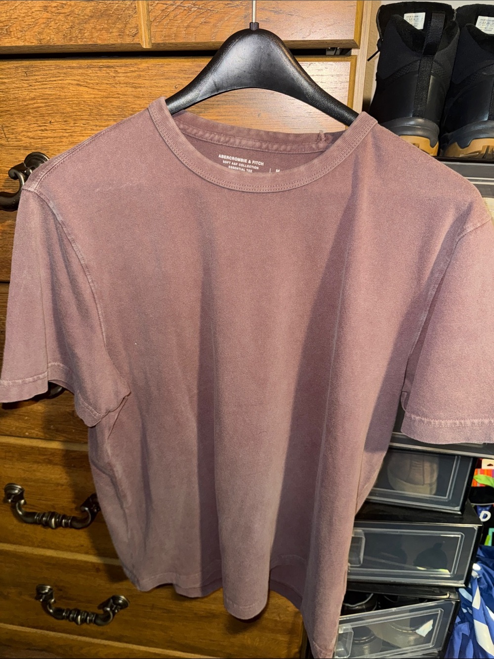Abercrombie & Fitch Mauve-Brown Crewneck Tee